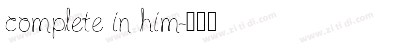 complete in him字体转换